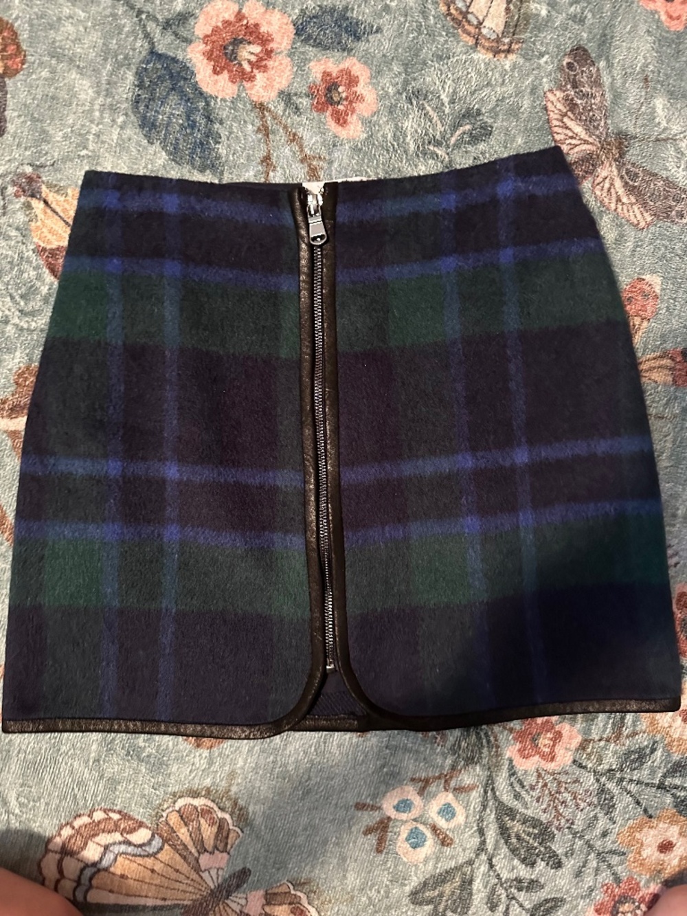 Highline Collective Plaid Wool Blend Mini Skirt size 6